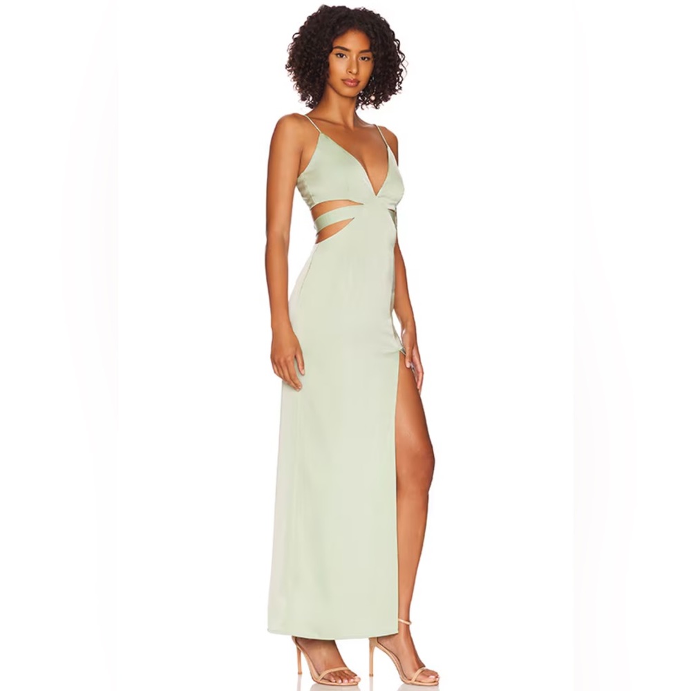 NWT Superdown Stacie Sage Green Maxi Dress